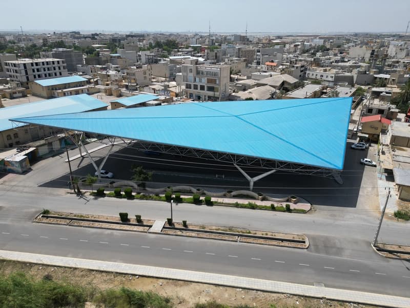 پروژه سقف پارکینگ تاکسیرانی ماهشهر